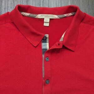 Burberry | Men's XXL Red Polo
